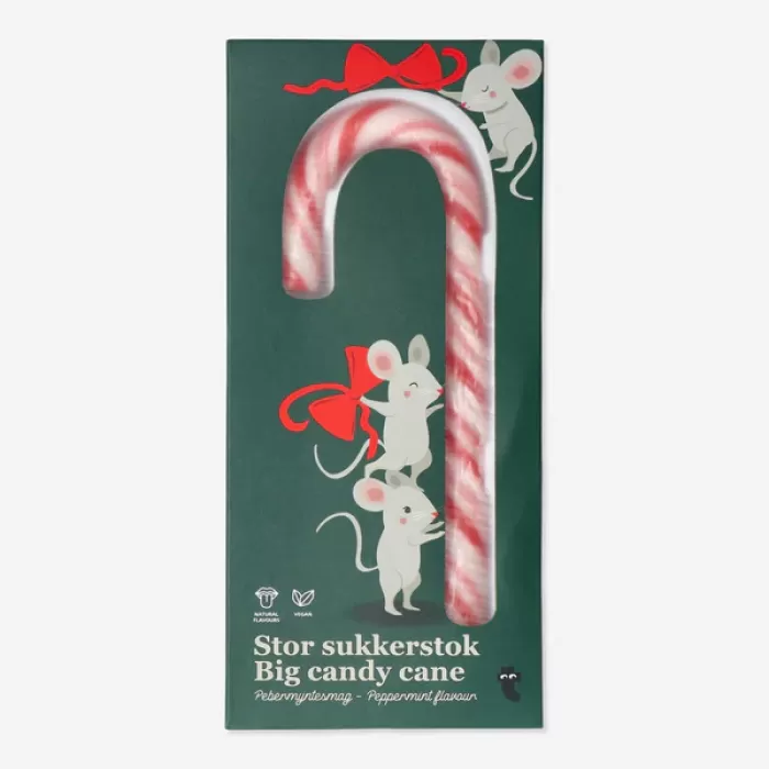 Stor Sukkerstok Big Candy Cane Pebermyntesmag 60 gr