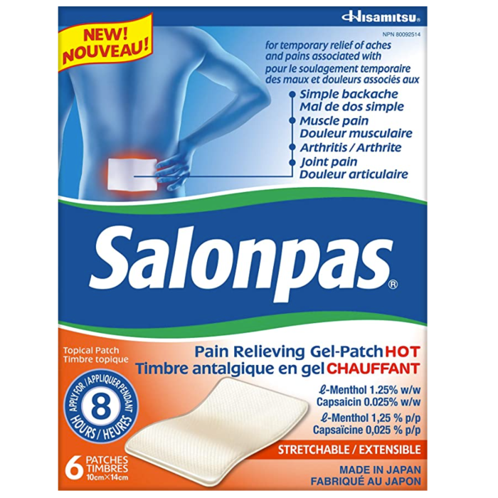 Salonpas Hısamıtsu Gel Patch Hot 6 Patches 10 cm X 14 cm