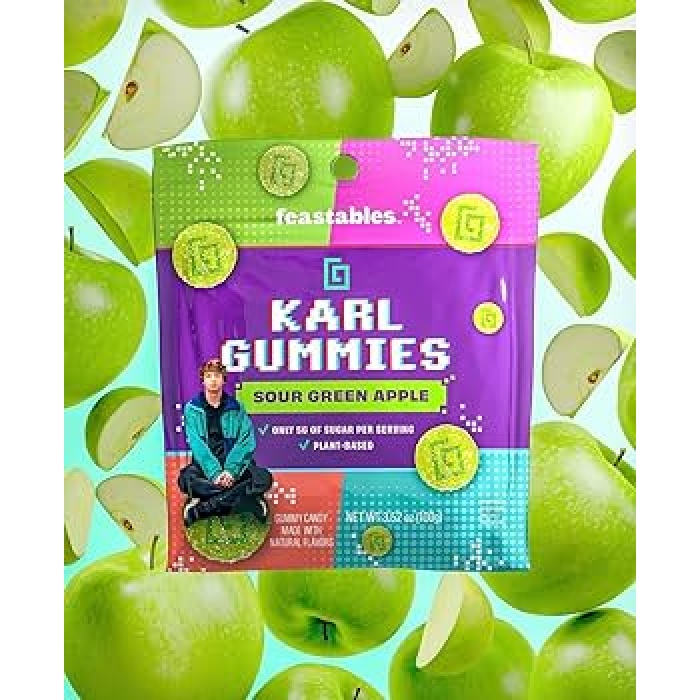 Mr Beast Feastables Gummıes Sour Green Apple 100 gr