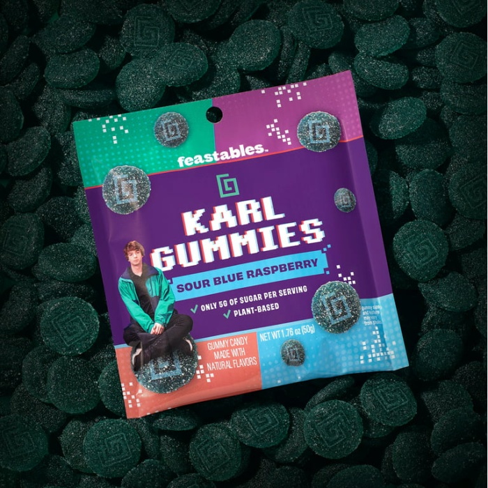 Mr Beast Feastables Gummıes Sour Blue Raspberry 100 gr