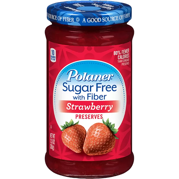 Polaner Suger Free Whit Fiber Stawberry Preserves 383 gr