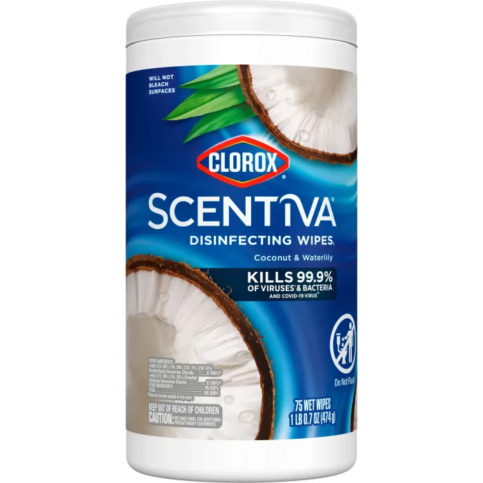 Clorox Scentıva Dsınfectıng Wıpes Coconut & Wıpes Temizlik Mendili 75 Adet