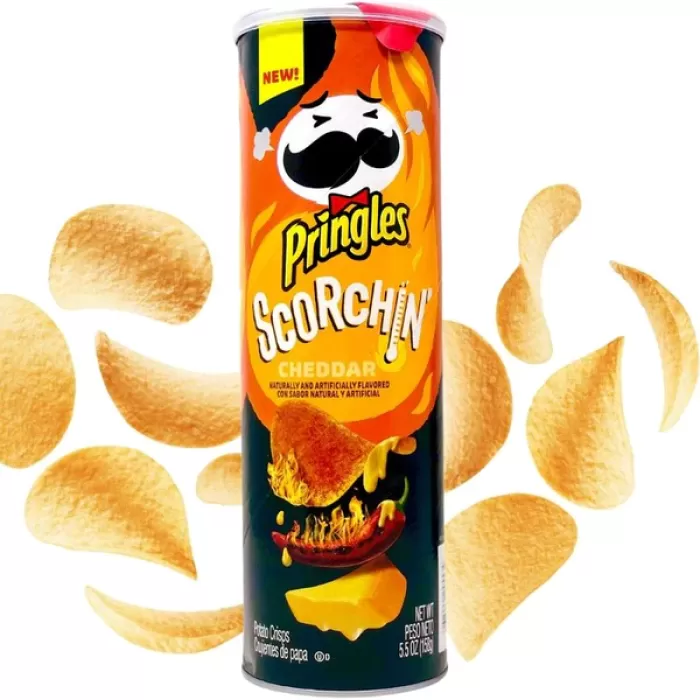 Prıngles Scorchın Cheddar Cips 158 gr