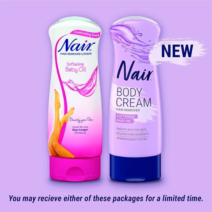 Nair Body Cream Hair Remover Softenıng Baby Oıl Smooth Skın For Days 255 gr