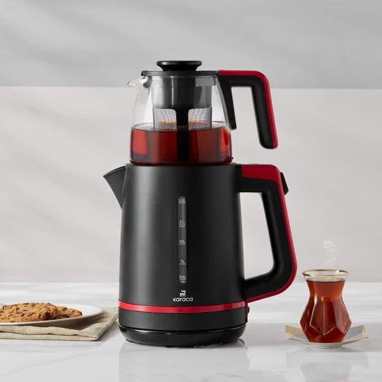 Karaca Maxi Tea XL 2in1 Cam Demlikli Çay Makinesi ve Kettle