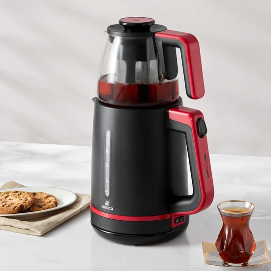 Karaca Maxi Tea XL 2in1 Cam Demlikli Çay Makinesi ve Kettle