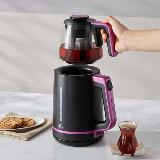 Karaca Maxi Tea XL 2in1 Cam Demlikli Çay Makinesi ve Kettle