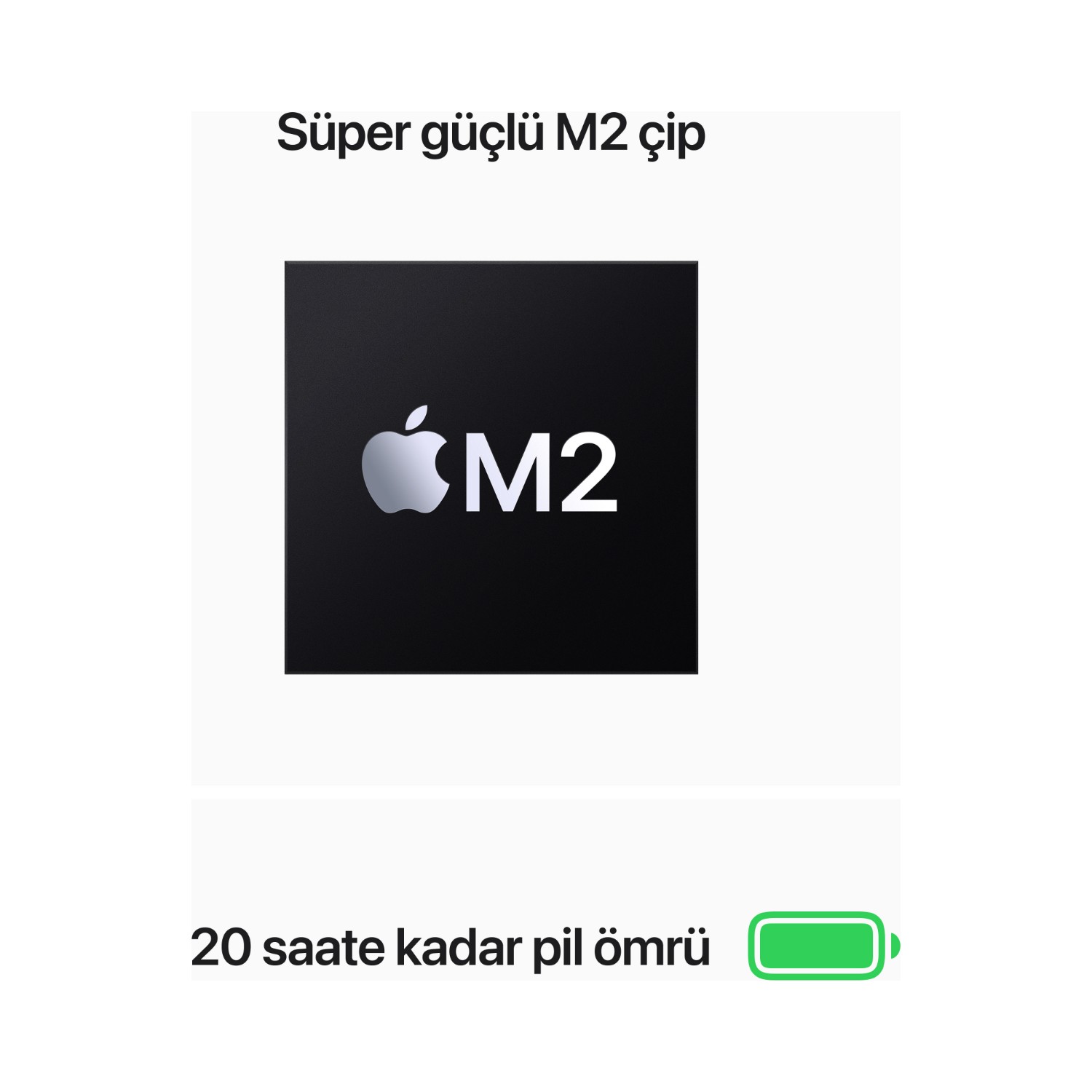 Apple MacBook Pro M2 Çip 8GB 256GB SSD macOS 13 Taşınabilir Bilgisayar Uzay Grisi MNEH3TU/A