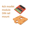 4 kanallı bir MOSFET modülünün DIN rayına montajı