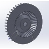 Elektrikli tırpan motorundan gelen fan, 8mm şaft. D85mm