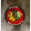 8 renkli tek ekstrüder tek parça dairesel Chicago Blackhawks Logo Duvar Sanatı P1039611