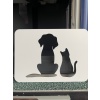 Kedi ve Köpek - Çizim ve boyama için şablon şablonu p1086949