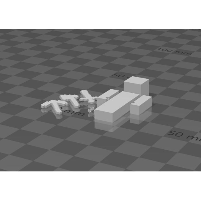 Araçlar ile Eklemli Minecraft Modeli P206160