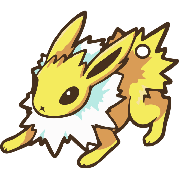 Jolteon Anahtarlık, Pokemon Anahtarlık, Eevee Tılsımı, Pokemon Tılsımı, 3D Baskılı Anahtarlık P979783