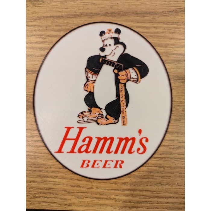 Hamm&#39;s Beer Hockey Bear bira tabelası P977880