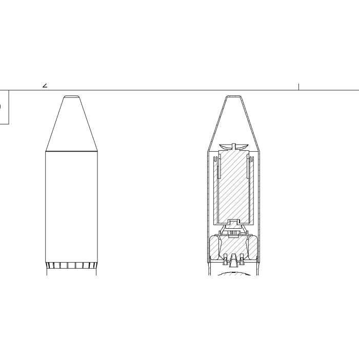 PROTON-M ROCKET ve BRIZ-M üst aşama ölçeği 1:75 civarında bir yerde