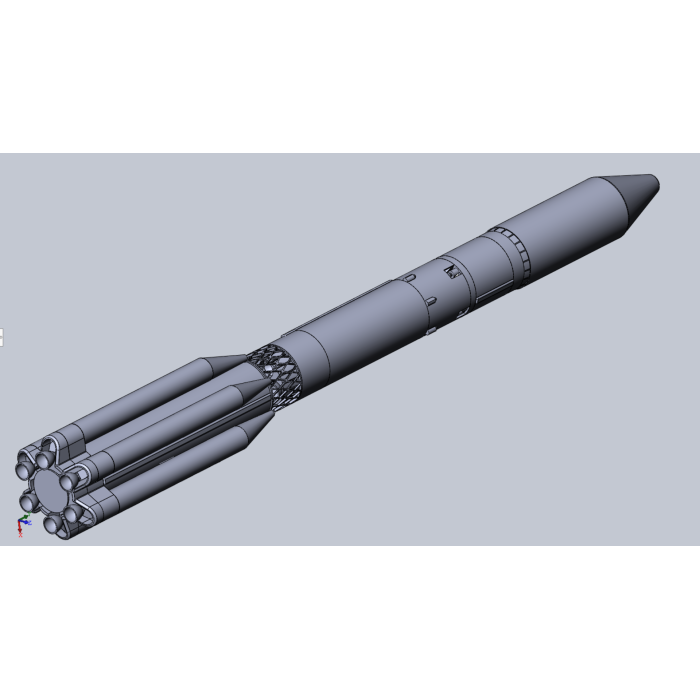 PROTON-M ROCKET ve BRIZ-M üst aşama ölçeği 1:75 civarında bir yerde