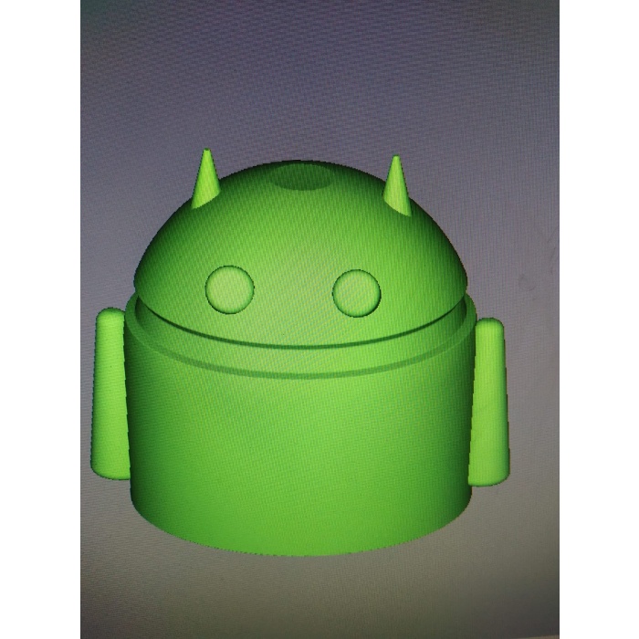 Android simgesi biçimindeki çekme çubuğu topunun kapağı