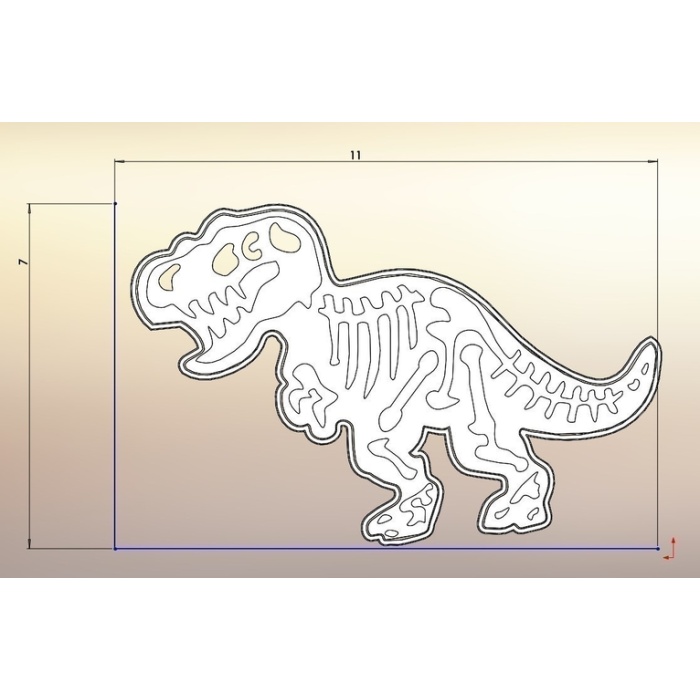 Çerez kesici - damga Tyrannosaurus 10 cm