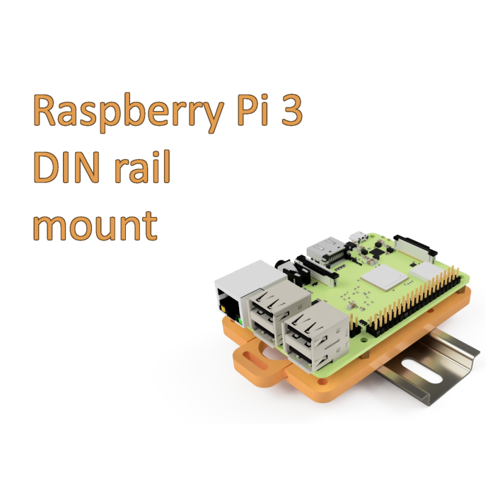 Raspberry Pi 3 DIN Ray Montajı