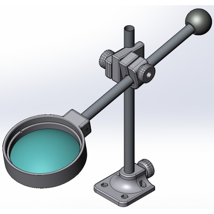 Tezgahın üzerindeki büyüteç. D 115 mm