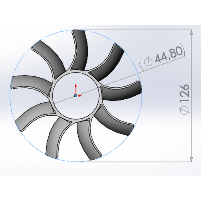 126 mm çapındaki pervaneyi onarın