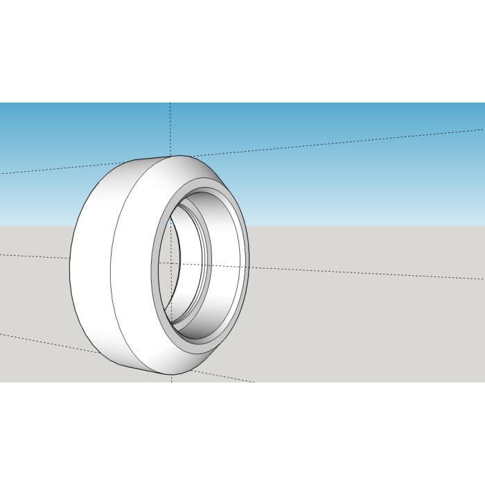 Silindir modeli V yuvası 24 mm (ölçek 10:1 artırıldı)