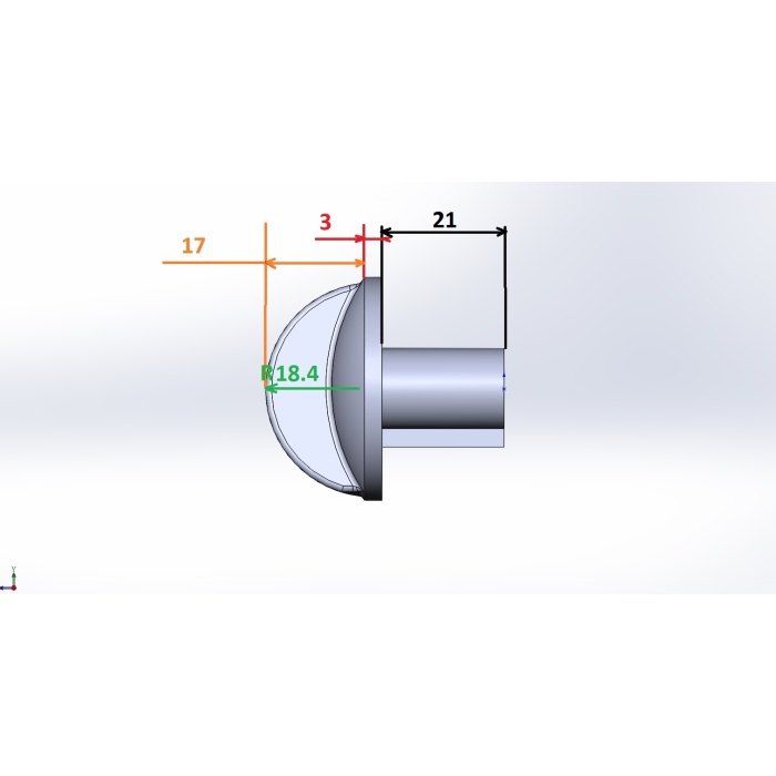 gaz sobası kolu Darina GM442 008 stl+solidworks