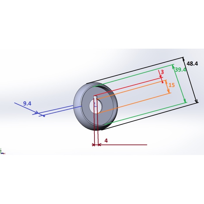 gaz sobası kolu Darina GM442 008 stl+solidworks