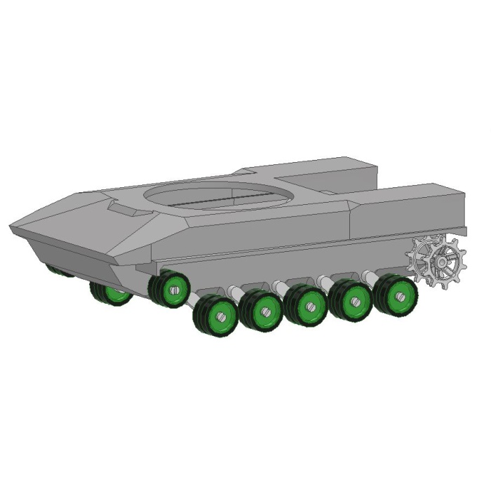 BMD 4M tipi RC tank projem için üst gövde