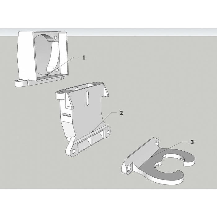 Akış ayırmalı 2 ekstrüder için FlyingBear p905 için hava akışı (geliştirilmiş)