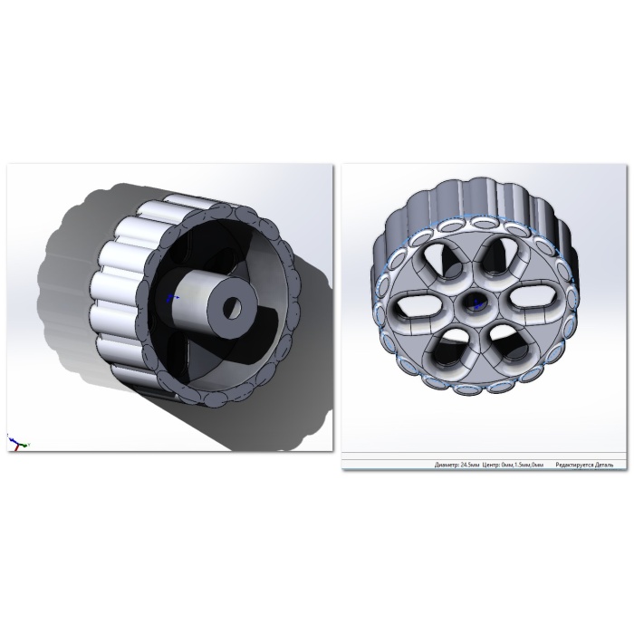 Oyuncak arabanın tekerleği. Solidworks 2023, STL