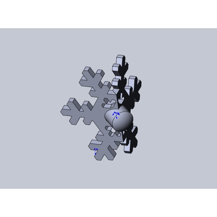 köşe kaplaması Snowflake (stl +solidworks)