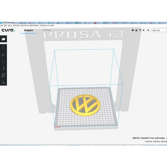 Izgaradaki VW Passat B5 ön arması 3D734007