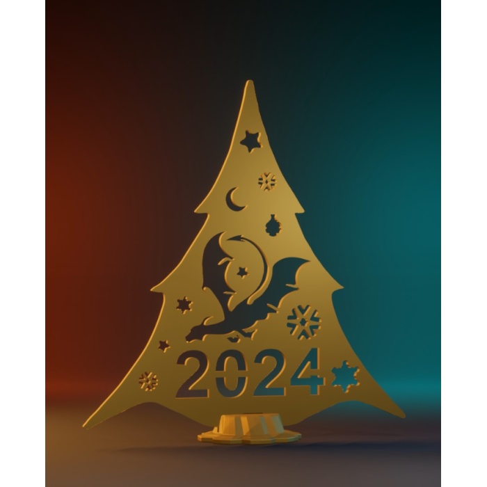 Ejderha 2024 ile Noel ağacı 3D860518