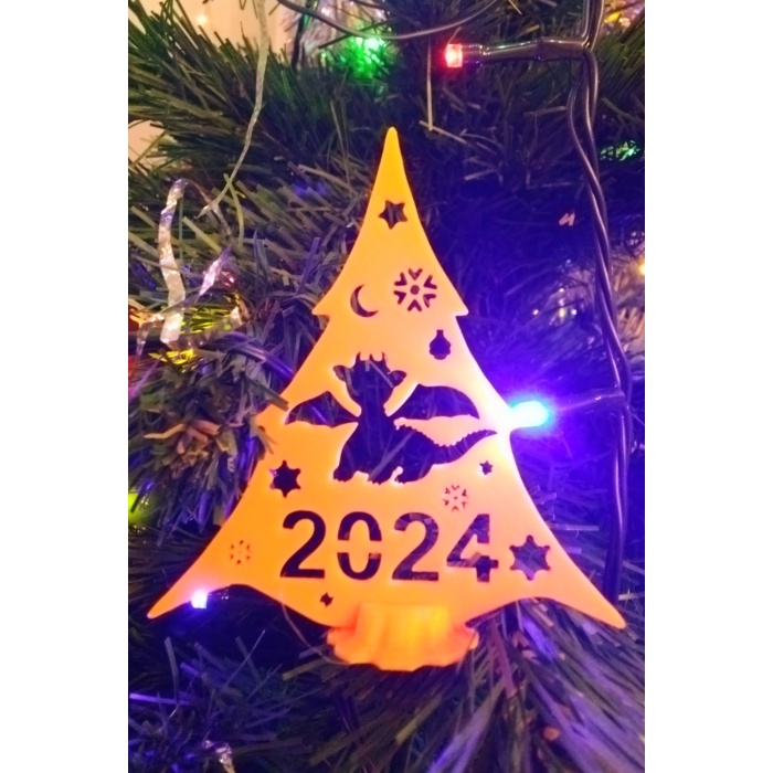 Ejderha 2024 ile Noel ağacı 3D860477