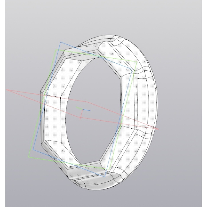 Isıtmalı havlu askısı için somunlu boru kapağı (kenarları 2 cm olan sekizgen) 3D855671