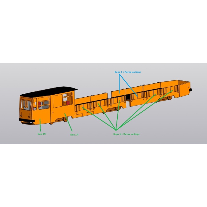 Tramvay LVSG-90. Ölçek 1:72 3D851775