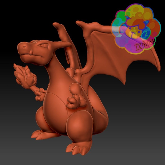 Retro Charizard - Pokémon Red Versiyonu Sanat Eseri P468366