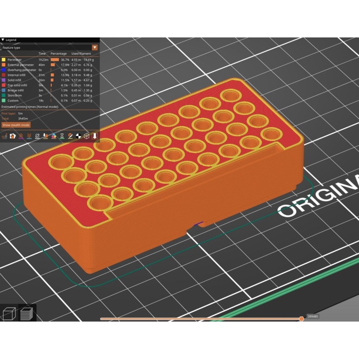 Gridfinity 1x2 bin Dremel Araçları, Spanner, Chuck ve Std. Dremel 3.15mm (1/8 ) Araçlar P1131340