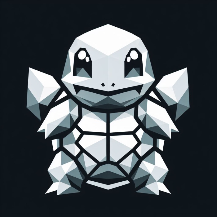 07 - Squirtle - Düşük Poli Pokedex P877257