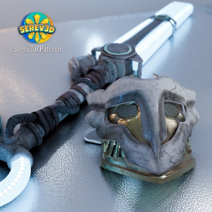 Arcane Ekko Maskesi - Giyilebilir LOL Cosplay Prop - Serev3d P1092707