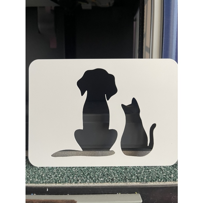 Kedi ve Köpek - Çizim ve boyama için şablon şablonu p1086949