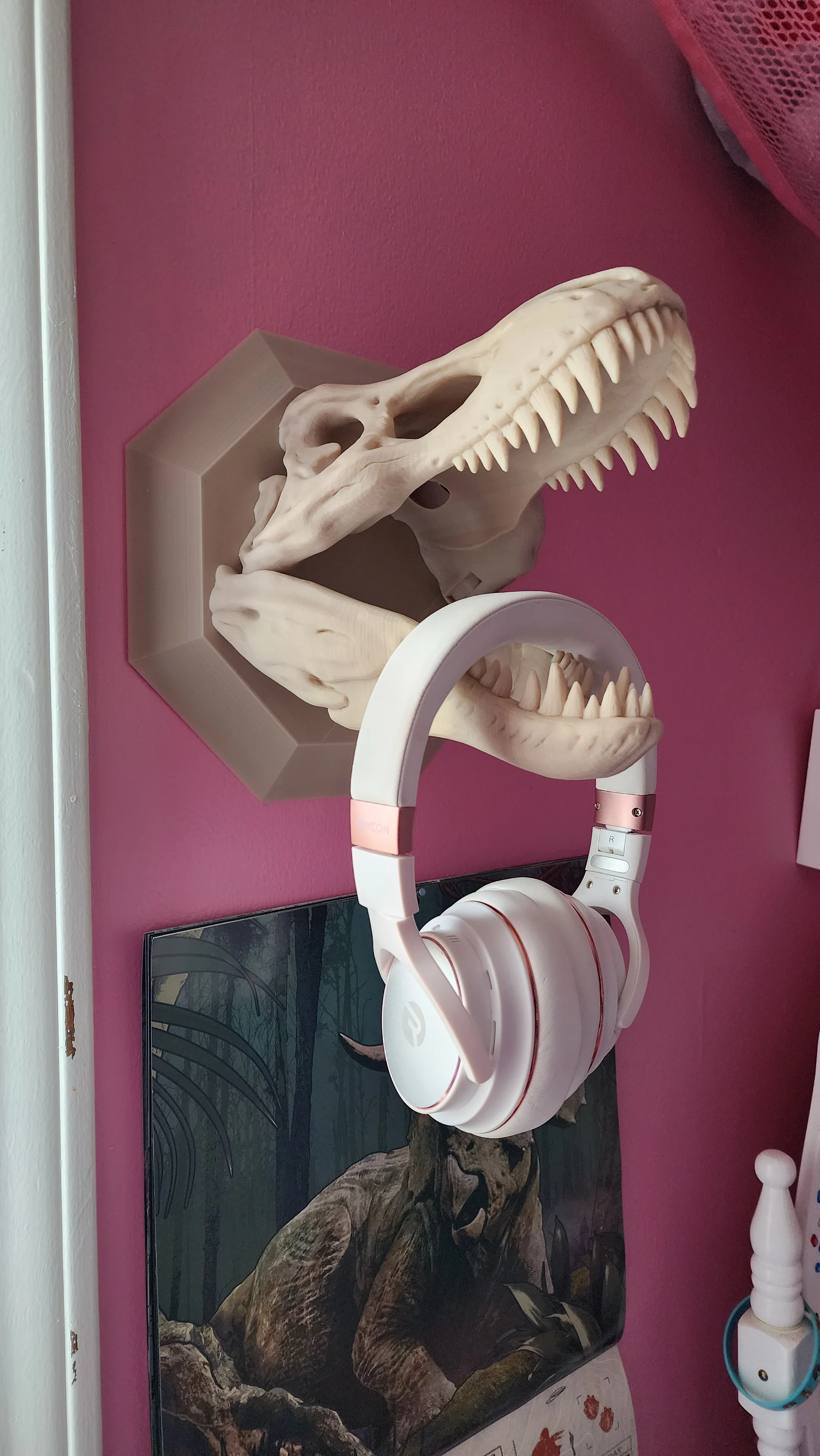 T-Rex Kulaklık Tutucu,  Kulaklık Standı Beyaz 6418846