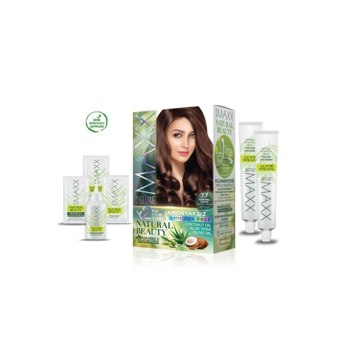 Natural Beauty Amonyaksız Saç Boyası 7.7 Karamel Kahve