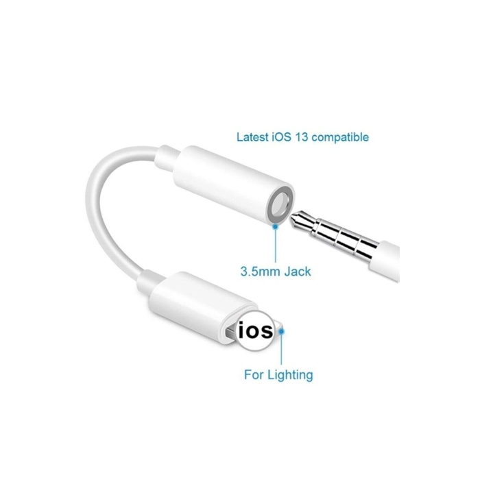 İphone Uyumlu Kablolu Kulaklık Çevirici Adaptör Lightning To Headphone Jack Dönüştürücü