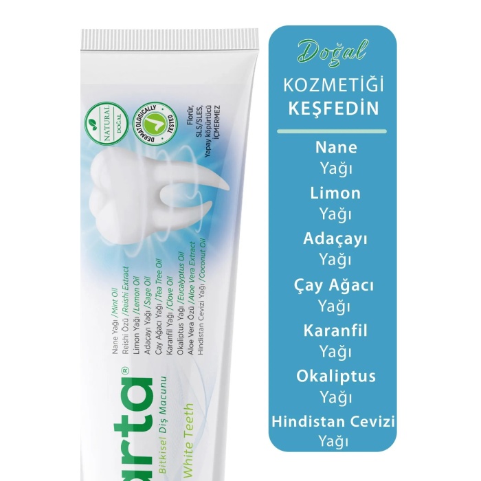 Agarta Doğal Bitki Özlü Florürsüz Diş Macunu 100 Ml/130 Gr