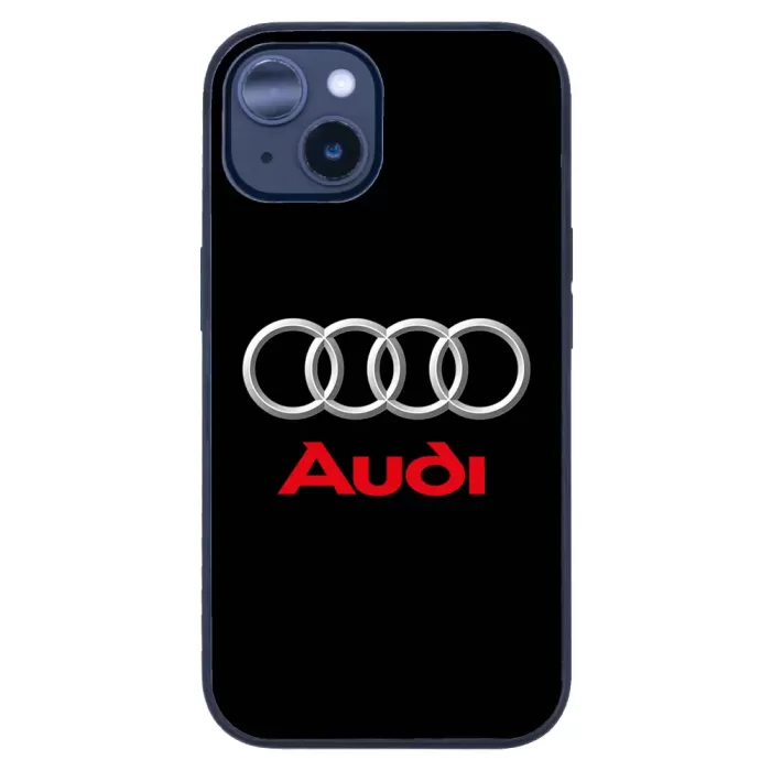 iPhone 14 Tamperli Glossy Cam Kapak - Audi