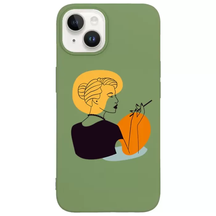 iPhone 14 Plus Lansman Kılıf - Art Woman 2