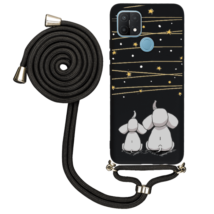 Oppo A15s İpli Lansman Kılıf - Elephants And The Stars